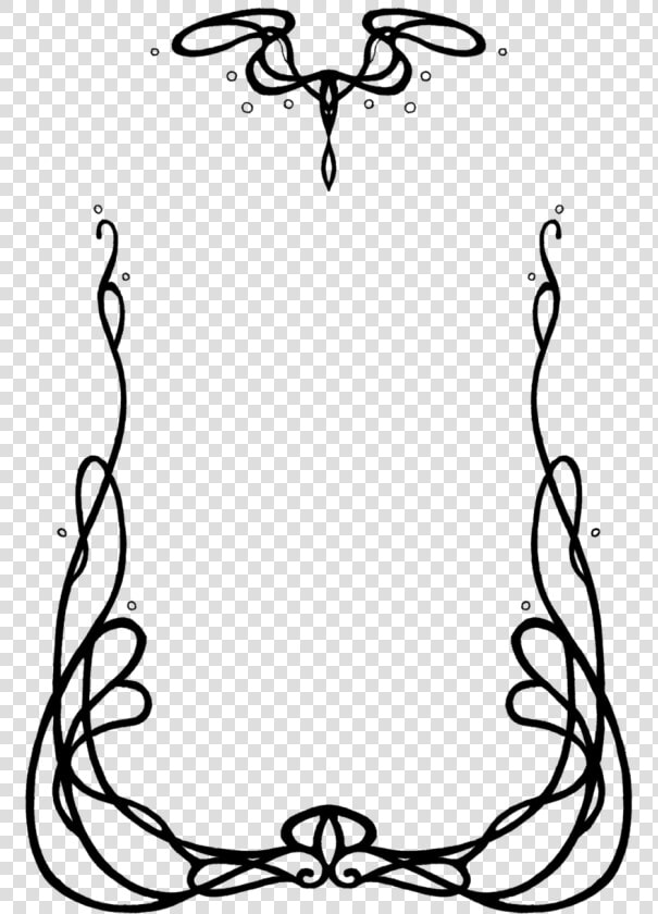 Art Nouveau Frame Transparent Png   Art Nouveau Border Designs  Png DownloadTransparent PNG
