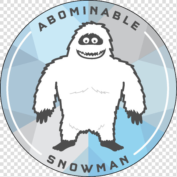 Abominable Snowman Badge   Cartoon  HD Png DownloadTransparent PNG