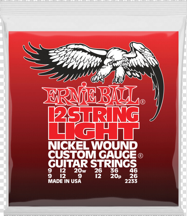 Light 12 String Nickel Wound Electric Guitar Strings   Ernie Ball  HD Png DownloadTransparent PNG