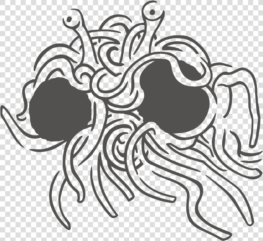 Spaghetti Drawing Easy   Flying Spaghetti Monster Vector  HD Png DownloadTransparent PNG