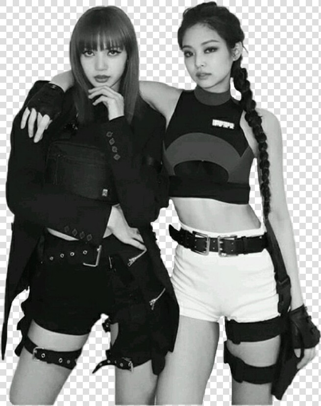 blλɔkpiиk  blackpink  rosé  jisoo  lisa  jennie  jenlisa   Badass Lisa And Jennie  HD Png DownloadTransparent PNG