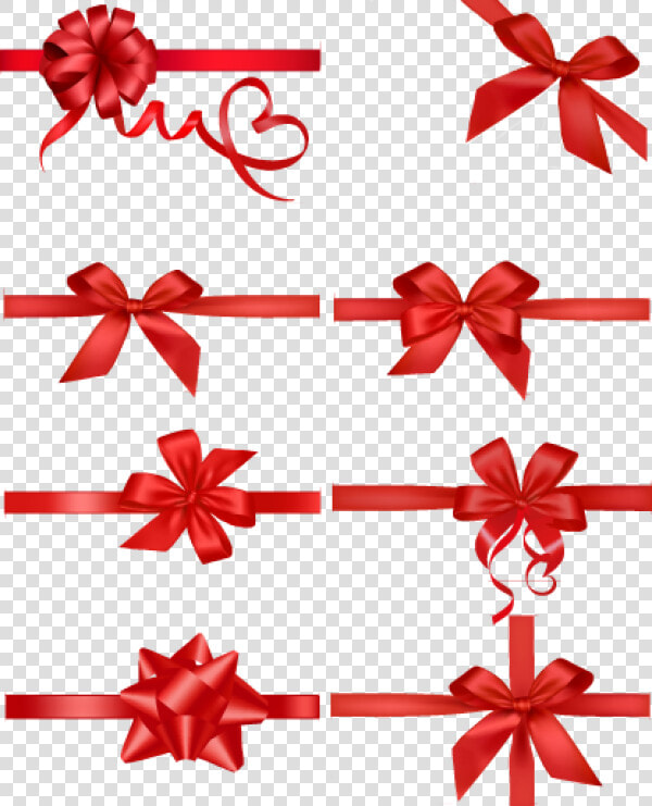 Diferent Types Red Ribbon Free Png Download   Moños Con Liston Para Regalo  Transparent PngTransparent PNG