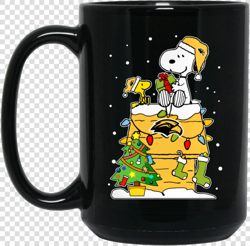 Southern Miss Golden Eagles Mug Christmas Snoopy Woodstock   Beer Stein  HD Png DownloadTransparent PNG