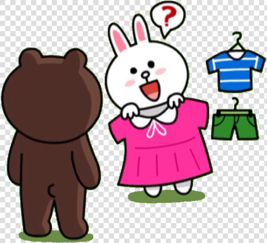 Line Friends Cony Shopping  HD Png DownloadTransparent PNG