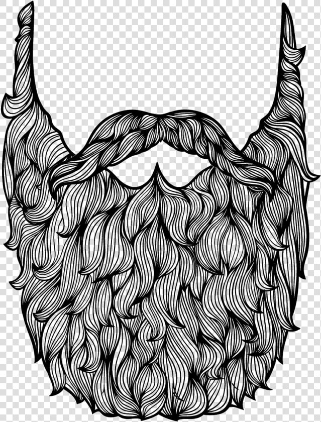 Transparent White Moustache Png   Beard Line Drawing Png  Png DownloadTransparent PNG