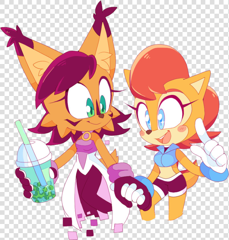 Sally And Nicole Clipart   Png Download   Sally Acorn X Nicole  Transparent PngTransparent PNG