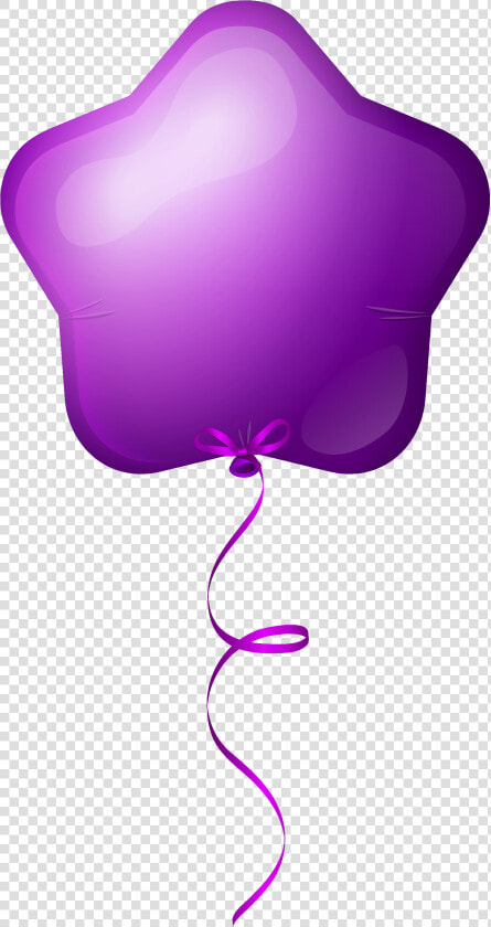 Purple Star Balloon Png Clipart Image   Birthday Single Balloon Png  Transparent PngTransparent PNG