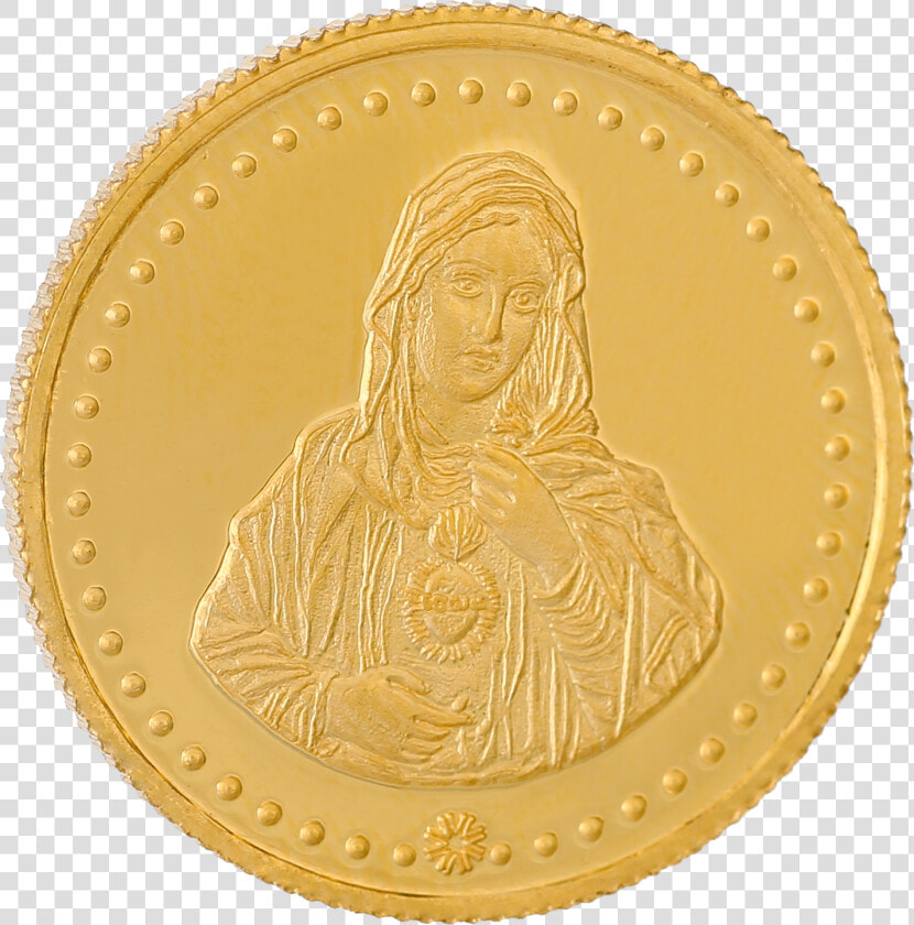 Mother Mary Gold Coin   Coin  HD Png DownloadTransparent PNG