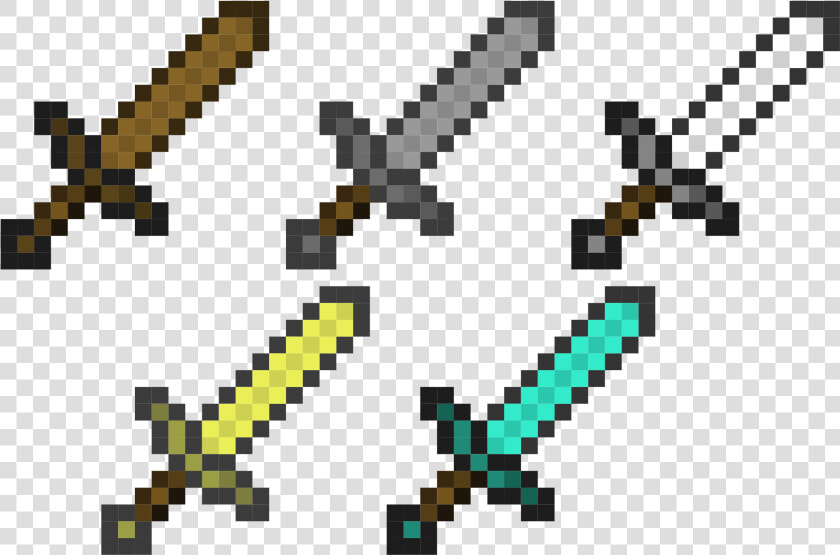 Minecraft Stone Sword Png   All Of The Minecraft Swords  Transparent PngTransparent PNG