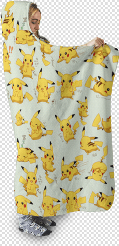 Gearhuman 3d Pokemon Pikachu Custom Hooded Blanket   Paw  HD Png DownloadTransparent PNG