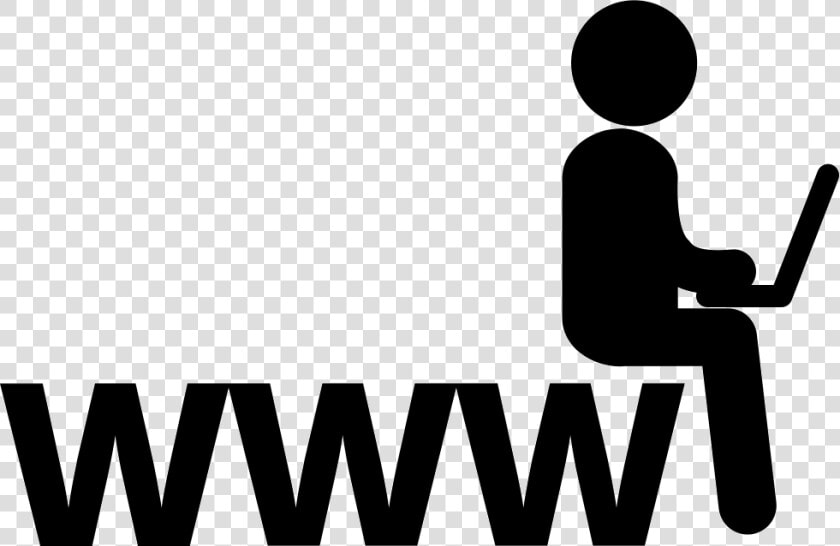 Internet Like A Bridge Concept For A Man Sitting With   Black Man With Laptop Icon  HD Png DownloadTransparent PNG