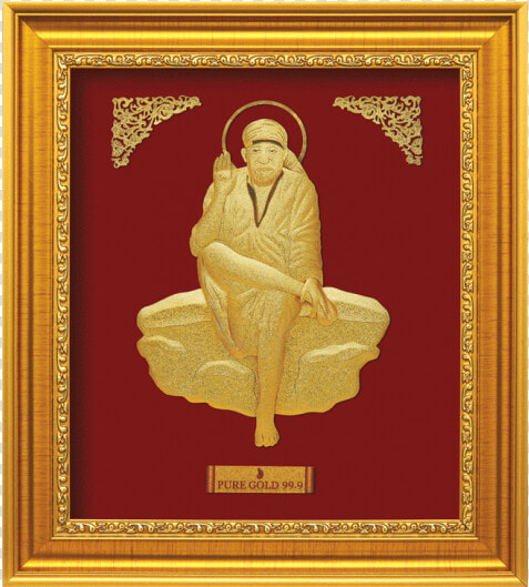 Sai Baba Gold Photo Frame  HD Png DownloadTransparent PNG