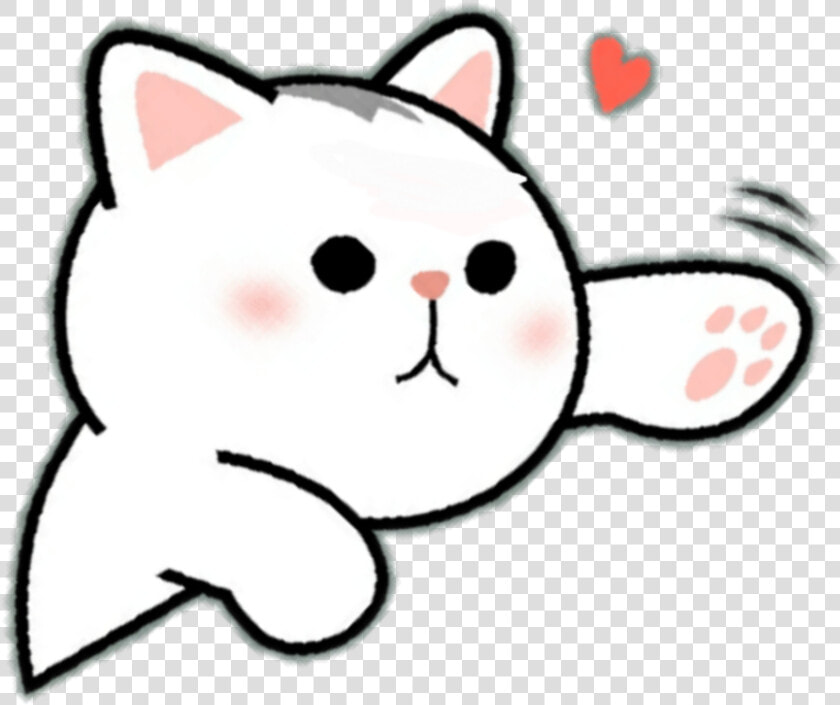  cat  kawaii  cute  pretty  anime  heart  pet   Cat Grabs Treat  HD Png DownloadTransparent PNG