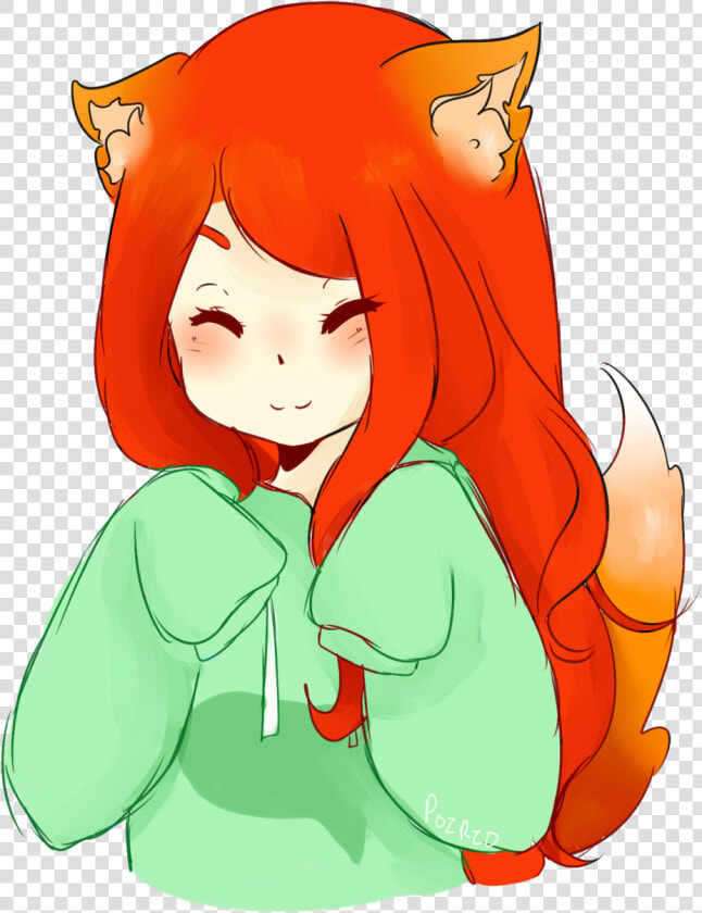 Banner Library Drawing Foxes Female   Cute Fox Girl Drawing  HD Png DownloadTransparent PNG