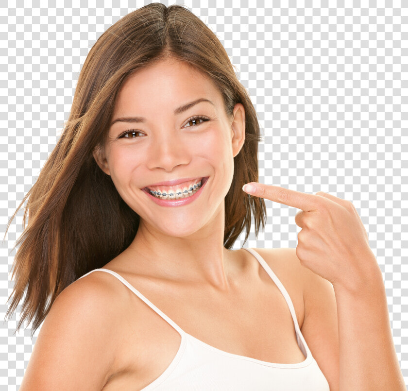 Teenager Metal Braces   Woman Smile Png  Transparent PngTransparent PNG
