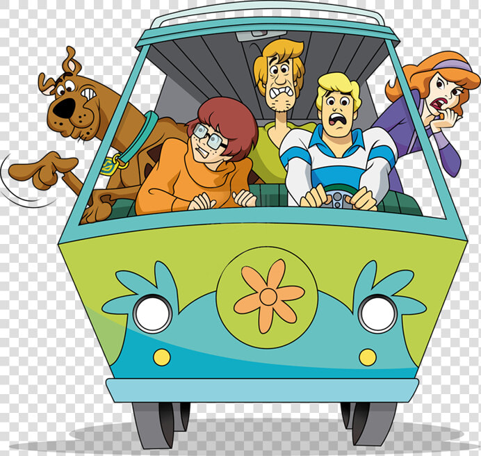 Header right   Scooby Doo Gang In Mystery Machine  HD Png DownloadTransparent PNG