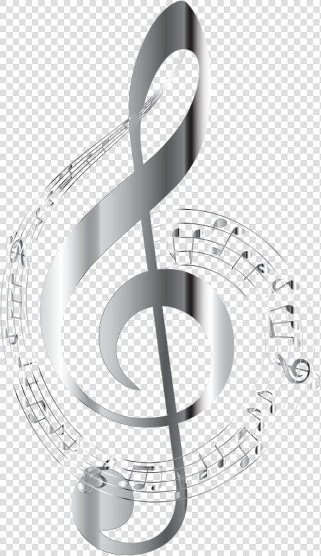 Chrome Musical Notes Typography No Background   Silver Music Notes Clipart  HD Png DownloadTransparent PNG