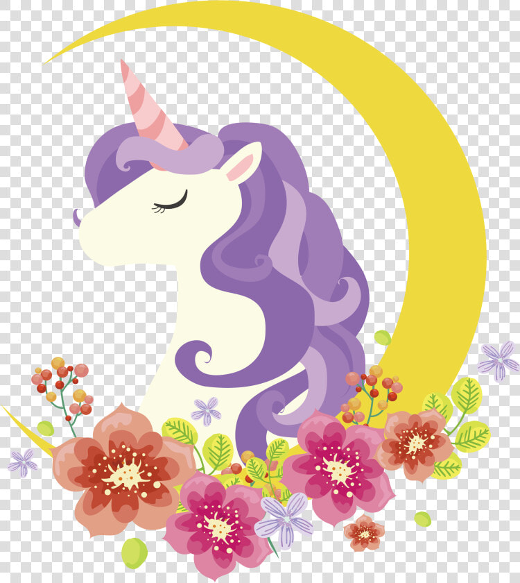 Floral Clipart Unicorn   Unicorn Icon  HD Png DownloadTransparent PNG