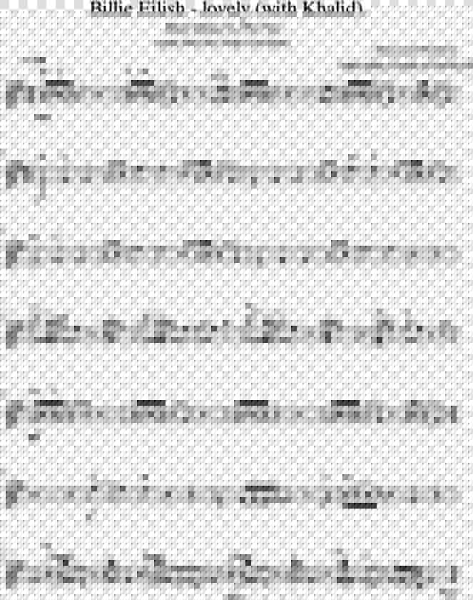 Lovely Billie Eilish Violin Sheet Music  HD Png DownloadTransparent PNG