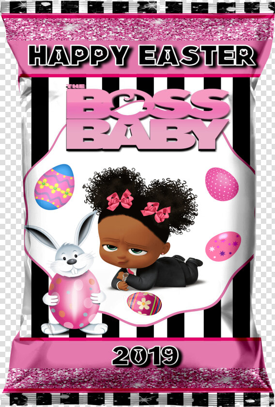 Editable Pink Boss Baby Easter Chip Bag  amp  Juice Pouch  HD Png DownloadTransparent PNG