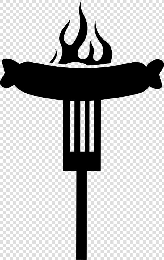 Burning Sausage On A Fork   Hot Dog On A Fork Clipart  HD Png DownloadTransparent PNG