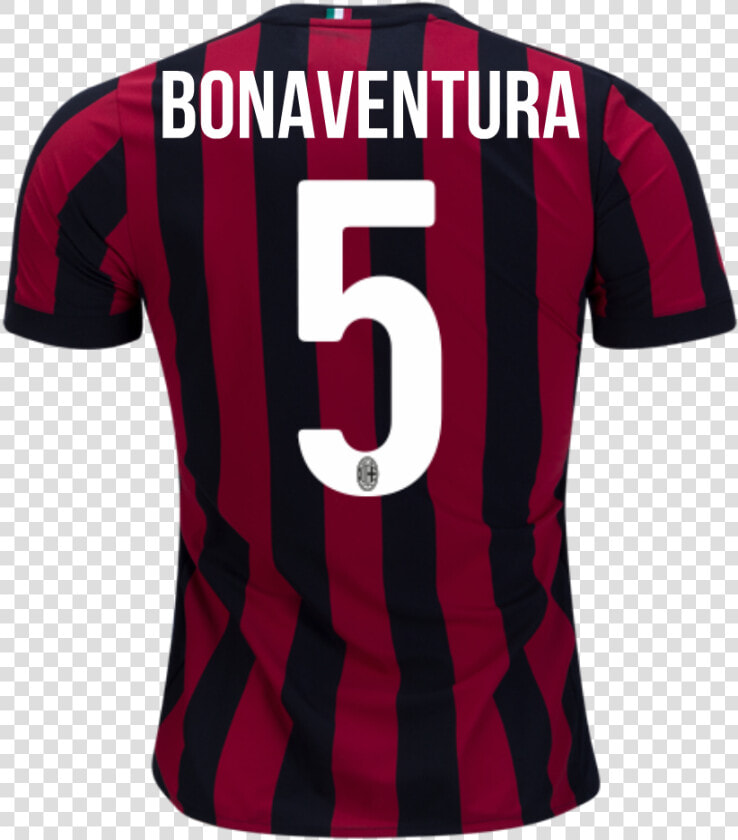 Ac Milan 17 18 Home Jersey Bonaventura   Primera Hora  HD Png DownloadTransparent PNG