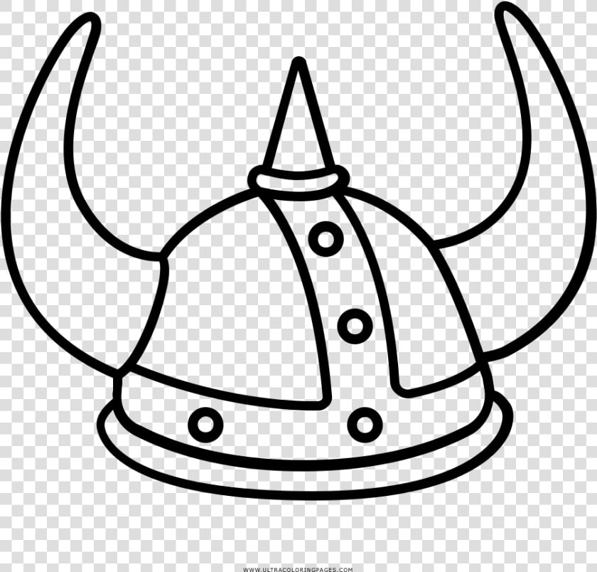Viking Helmet Coloring Page   Draw A Viking Helmet  HD Png DownloadTransparent PNG