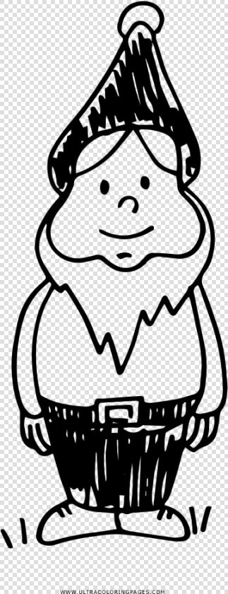 Garden Gnome Coloring Page   Gnomo Da Giardino Da Colorare  HD Png DownloadTransparent PNG