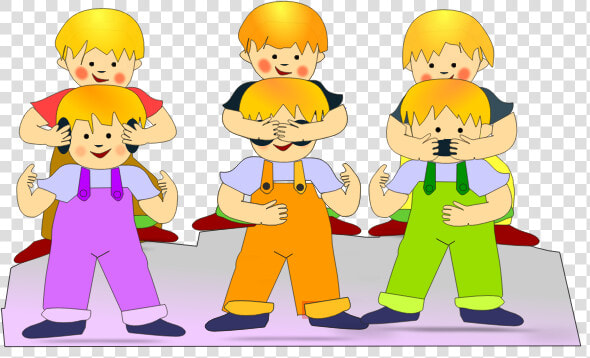 Kids Playing By Hiding Eyes Vector Clip Art   Horseplaying At School  HD Png DownloadTransparent PNG