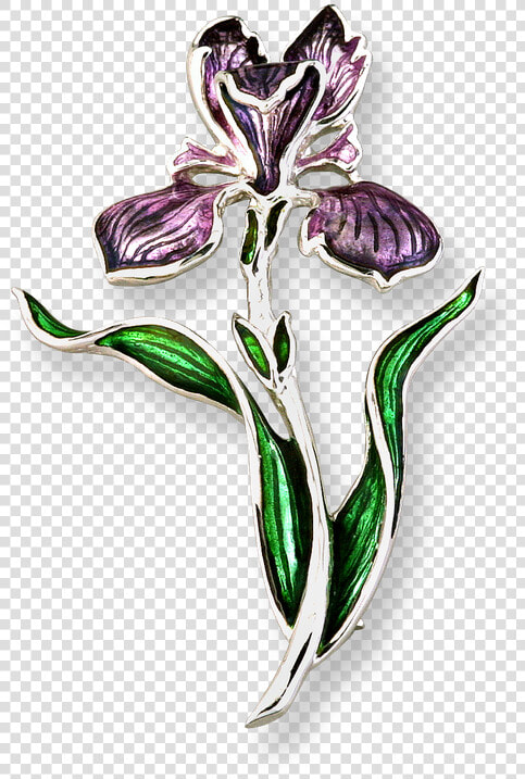 Nicole Barr Designs Sterling Silver Iris Brooch purple   Brooch Transparent Background Png  Png DownloadTransparent PNG