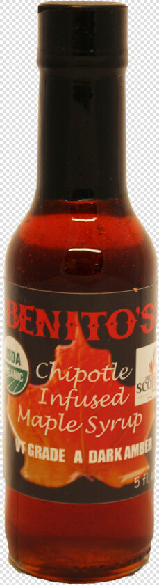 Benitos Hot Sauce Chipolte Infused Maple Syrup   Glass Bottle  HD Png DownloadTransparent PNG