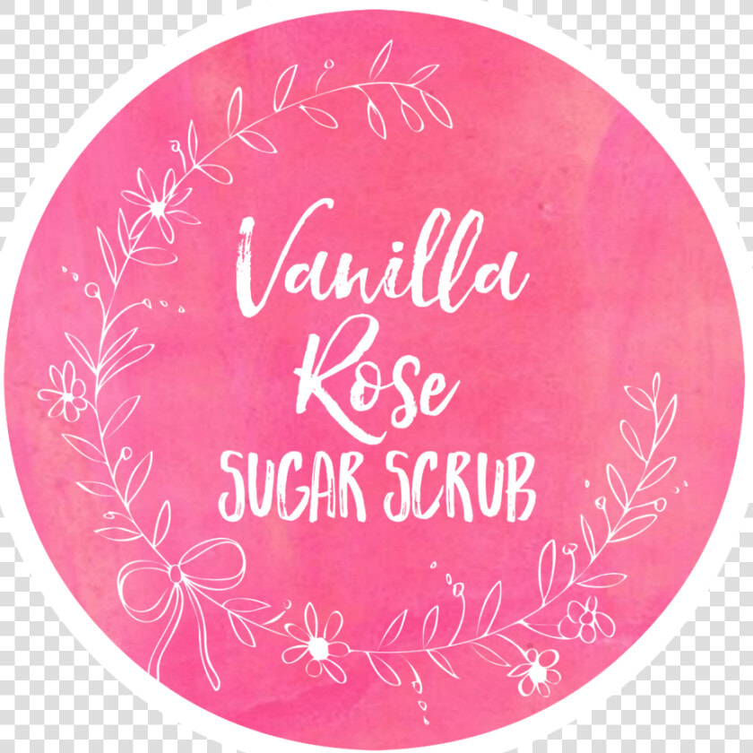 Vanilla Rose Sugar Scrub Label   Circle  HD Png DownloadTransparent PNG