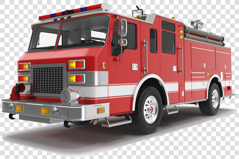 Isolated Real Red Fire Truck White Background  HD Png DownloadTransparent PNG
