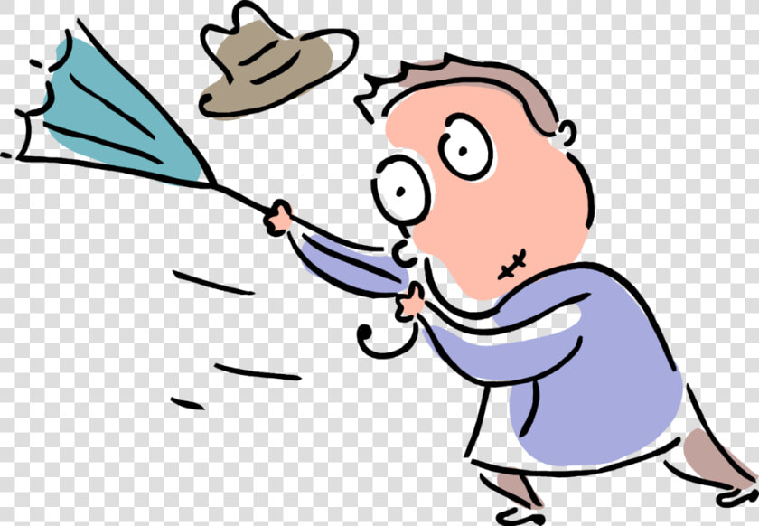 Vector Illustration Of Businessman On Blustery Windy  HD Png DownloadTransparent PNG