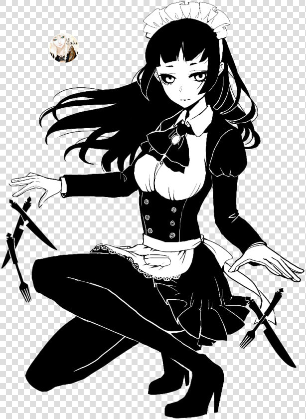   Black And White Anime Transparent   Png Download   Anime Girl Black And White  Png DownloadTransparent PNG