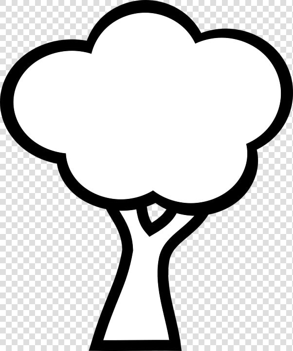Tree  Nature  Forest  Wood  Environment  Foliage  Plant   Black And White Clip Art Tree  HD Png DownloadTransparent PNG