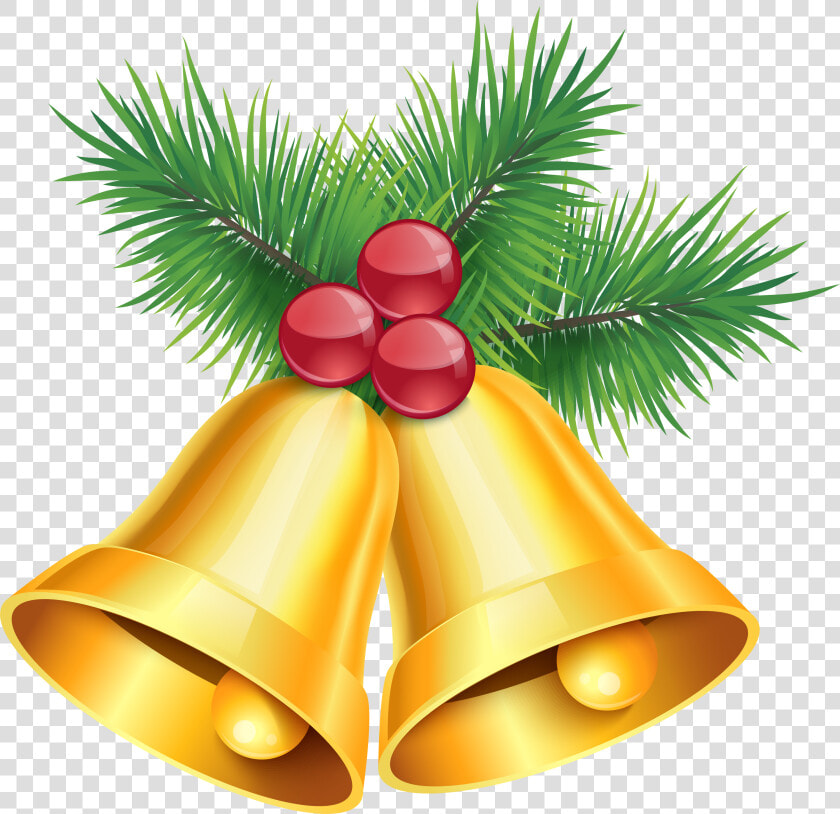 Ornaments Clipart Jingle Bells   Gold Christmas Bells Transparent Background  HD Png DownloadTransparent PNG