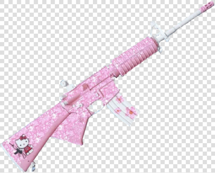 gun  hellokitty  y2k  pink  barbie  barbiegirl  barbiedoll   Assault Rifle  HD Png DownloadTransparent PNG