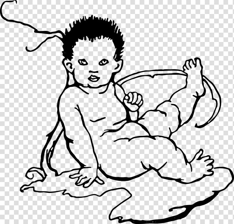 Vintage  Line  Drawing  Sketch  Baby  Infant  People  HD Png DownloadTransparent PNG
