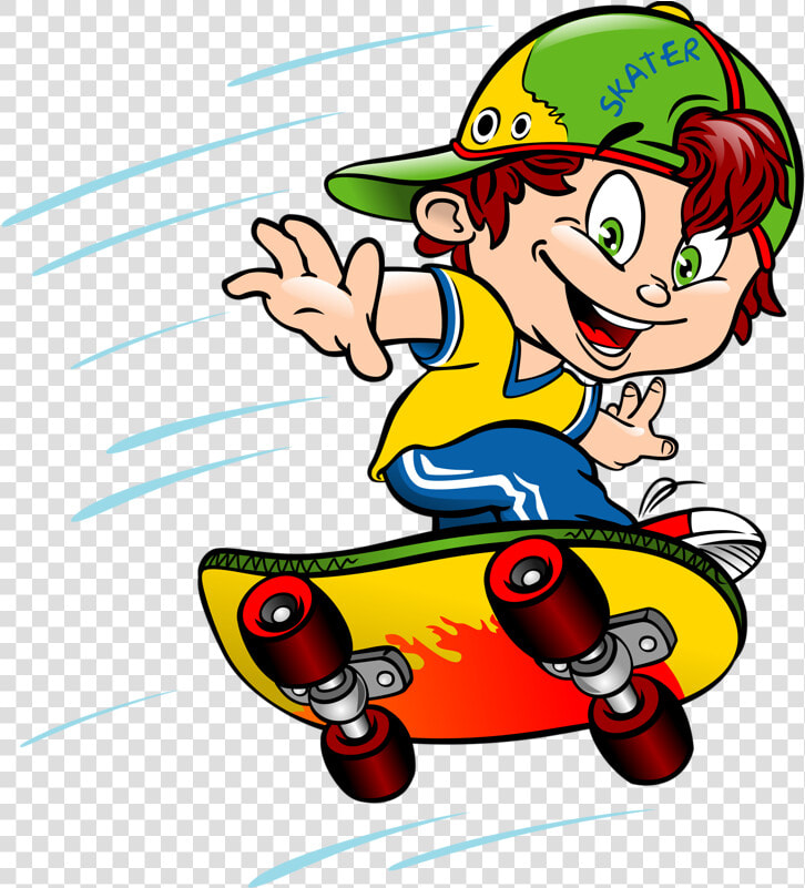 Personajes  Ilustración  Persona  Persona  Gente Clipart   Boy On Skateboard Clipart  HD Png DownloadTransparent PNG