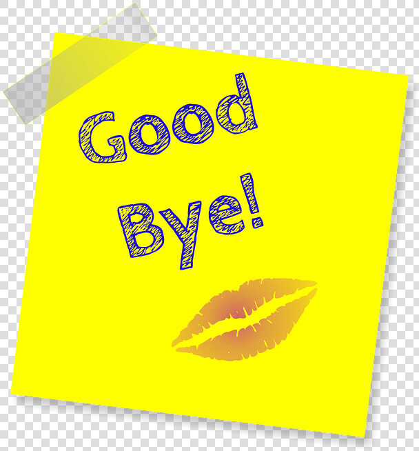 Kiss  Lips  Good Bye  Yellow  Note  Sign  Sticker    Happy Father  39 s Day Jokes  HD Png DownloadTransparent PNG