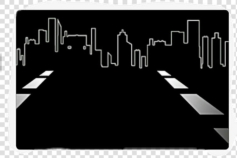  outline  blackandwhite  background  road  city  skyline   Skyline  HD Png DownloadTransparent PNG