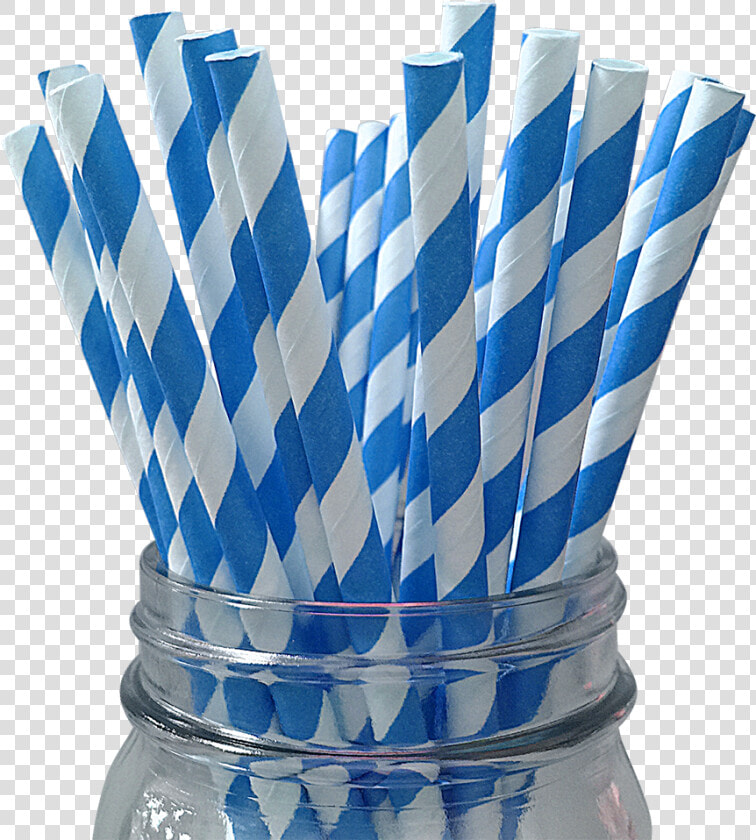 Transparent Straws Png   Blue Striped Paper Straw  Png DownloadTransparent PNG