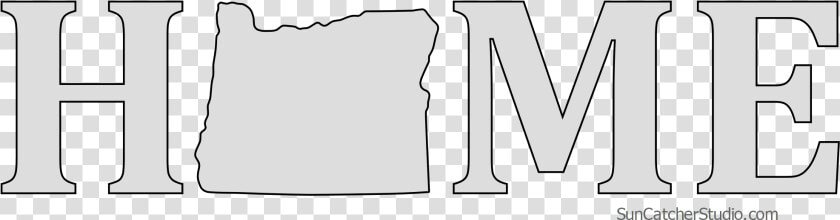 Oregon Home Stencil Pattern Shape State Clip Art Outline  HD Png DownloadTransparent PNG