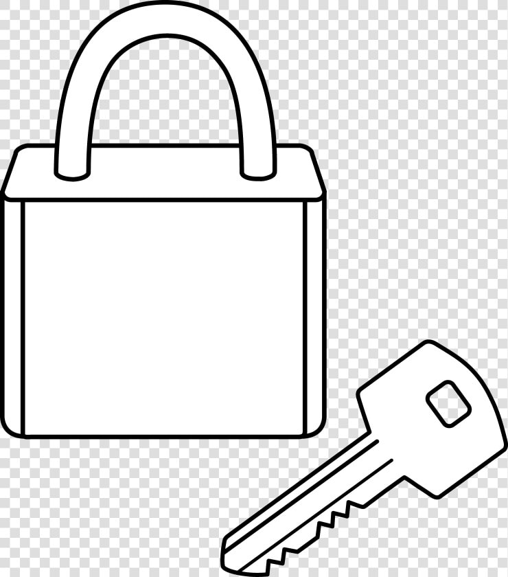 Key Outline Clipart   Lock And Key  HD Png DownloadTransparent PNG