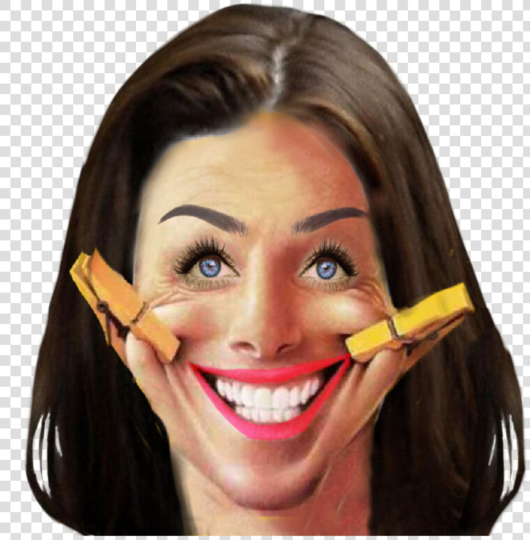  clip  clothespin  smile  laugh  funny  funnyface  portrait   Someone Fake Smile  HD Png DownloadTransparent PNG