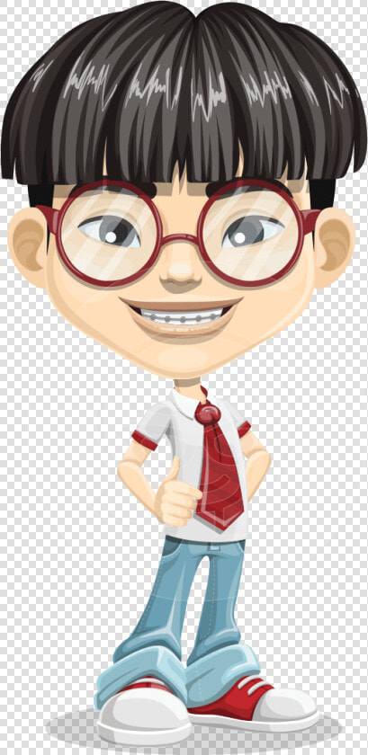 Asian School Boy Cartoon Vector Character Aka Jeng   Chinese Boy Cartoon Characters  HD Png DownloadTransparent PNG