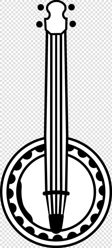 Black And White Banjo Clipart   Banjo Clipart Black And White  HD Png DownloadTransparent PNG