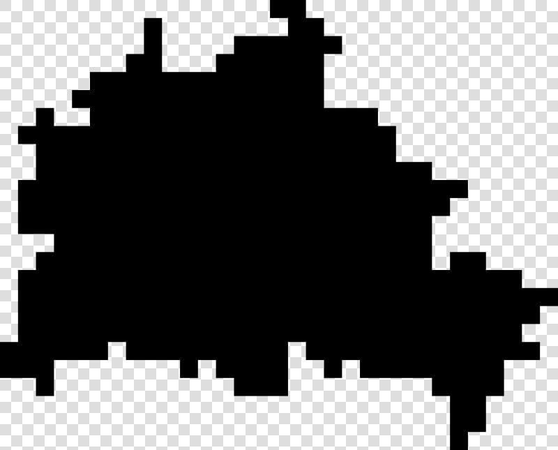 Pixel Berlin Outline   Black And White Pixel Art Silhouettes  HD Png DownloadTransparent PNG
