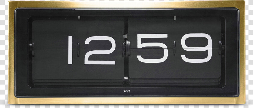 Brick Table Clock Brass Black Base   Retro Desk Clocks  HD Png DownloadTransparent PNG